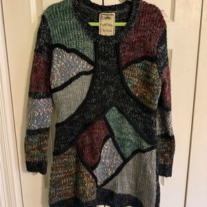 Vintage Multicolor Patchwork Sweater